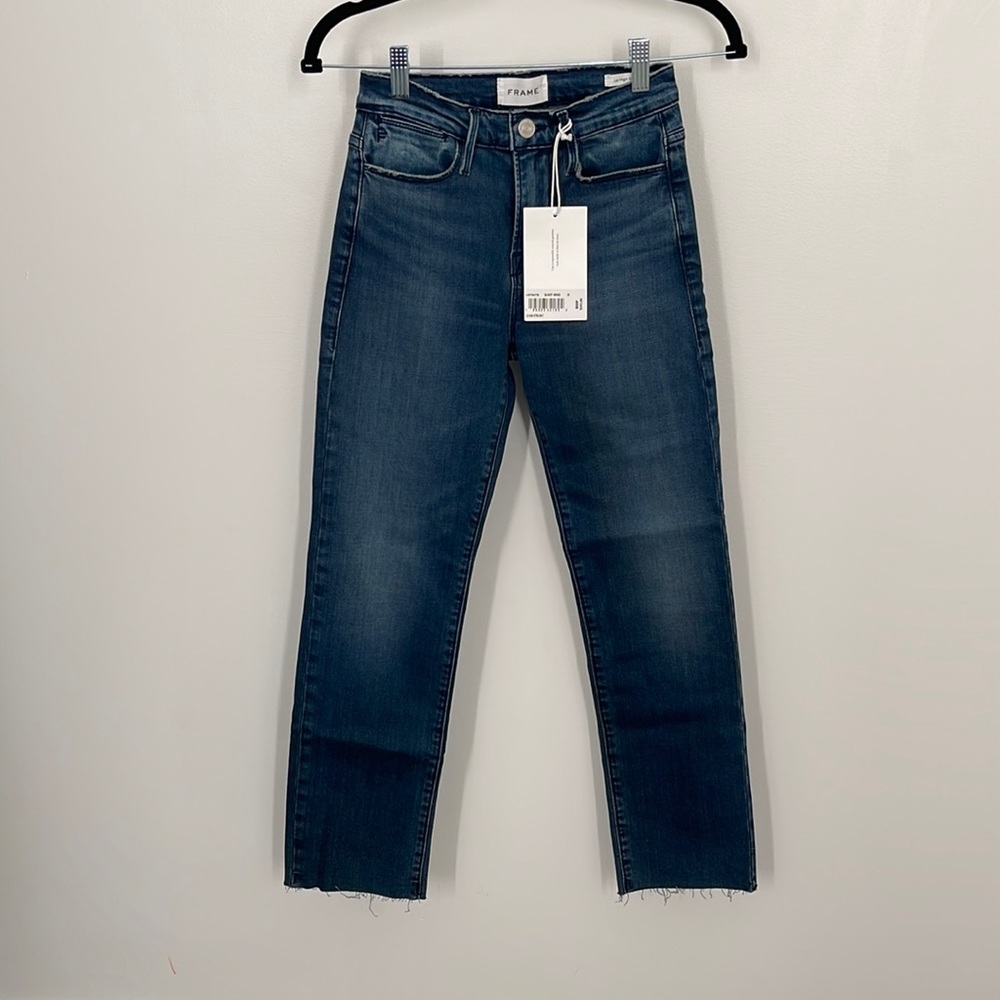 FRAME Le High Straight raw hem jeans - size 25 NWT